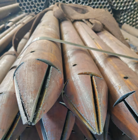 邯郸出尖打孔加工无缝注浆钢花管注浆管厂家
